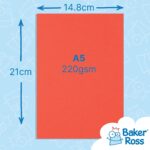 Baker Ross A5 coloured craft card – Assorted – 50-pack - Image 3