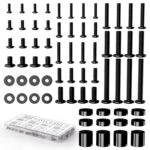 PUTORSEN Universal TV Mounting Screw Kit fits Most up to 80'' Screens – M4, M5, M6, M8 – Black