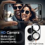 JETech Phone camera lens protector glass – Clear – 3-pack - Image 6
