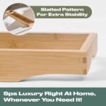 OHS Bamboo over-bath tray – Natural - Image 5