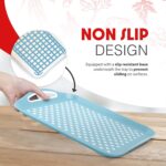 Non-slip handled serving trays – Blue/White – 2-pack - Image 3