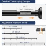 ENJOYBASICS No-drill telescopic shower rod – Black - Image 8