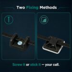 WEMNO Screw-mounted cable tie anchor bases – Black - Image 4