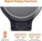 Amazon Basics Digital kitchen scales with LCD display (with batteries), Black and Stainless Steel, BPA free, Weighs up to 11 pounds - Image 3