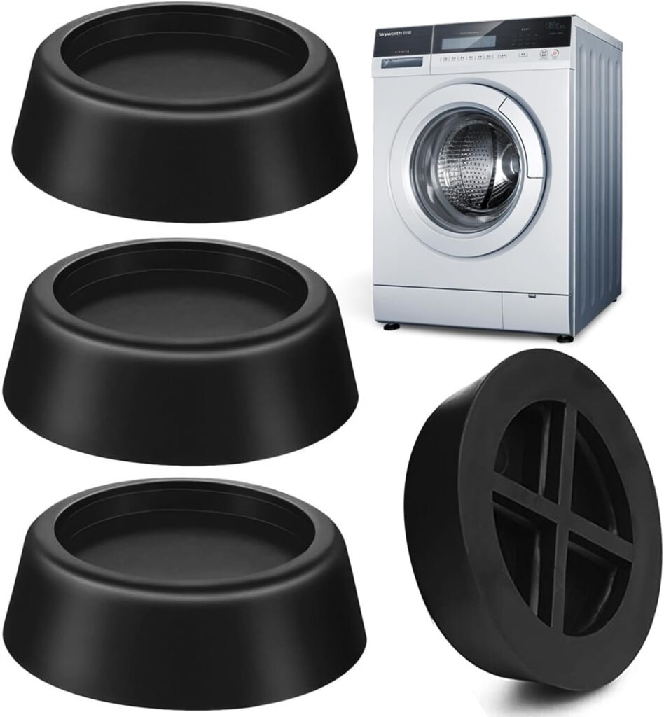 Washing-machine vibration pads – Black – 4-pack