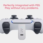 Remotto DualSense controller clip-on battery – White/Dark Grey Heather - Image 5