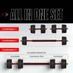 Straame Adjustable dumbbell and barbell set – Black - Image 7
