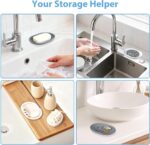 Alyvisun Silicone Soap Dishes, 2pcs Soap Dish with Drainage – Grey, White - Image 7