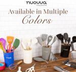 nuovva Mixed silicone and wood utensil set – Varies (Small to Medium) – Cream - Image 8