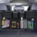 URAQT Car Boot Organiser Waterproof Kick Mats Car Organiser Seat Back Protectors – Black