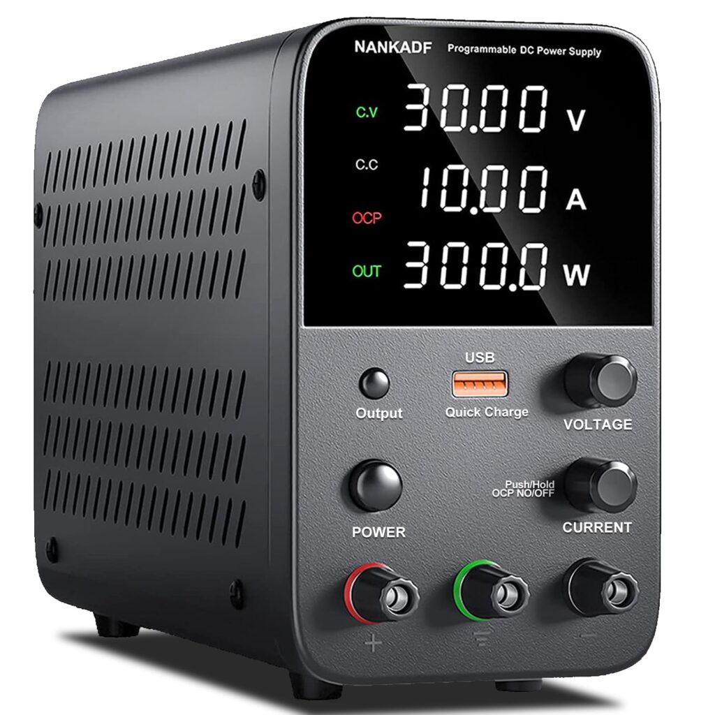 Adjustable laboratory DC bench power supply – Black