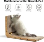 Wall-mounted cardboard cat scratcher – ST01 – brown - Image 2