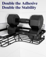 Kitsure Corner-mounted shower shelves – Black - Image 6