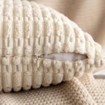 Corduroy cushion-cover pair – Cream White – 2-pack - Image 3