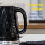 Russell Hobbs Honeycomb Electric 1.7L Cordless Kettle (Fast Boil 3KW – Black - Image 4