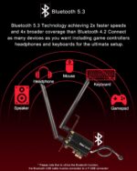 Ubit PCIe Wi-Fi and Bluetooth expansion card – Black - Image 3