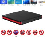 Rioddas External CD Drive, USB 3.0 Portable CD/DVD +/-RW Drive Slim DVD/CD ROM Rewriter Burner for Laptop Desktop PC – BT669 – Red-a - Image 3