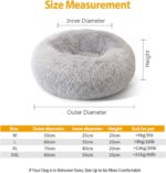 Enjamoy Round plush pet bed – 50 x 50 x 20 cm (L x W x H) – Grey - Image 2