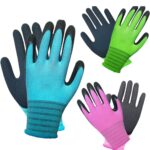 3 Pairs Gardening Gloves Superior Grip Work Gloves Durable Comfortable Breathable Multipurpose for Gardening – Tc901 – One Size – 3Pairs Medium