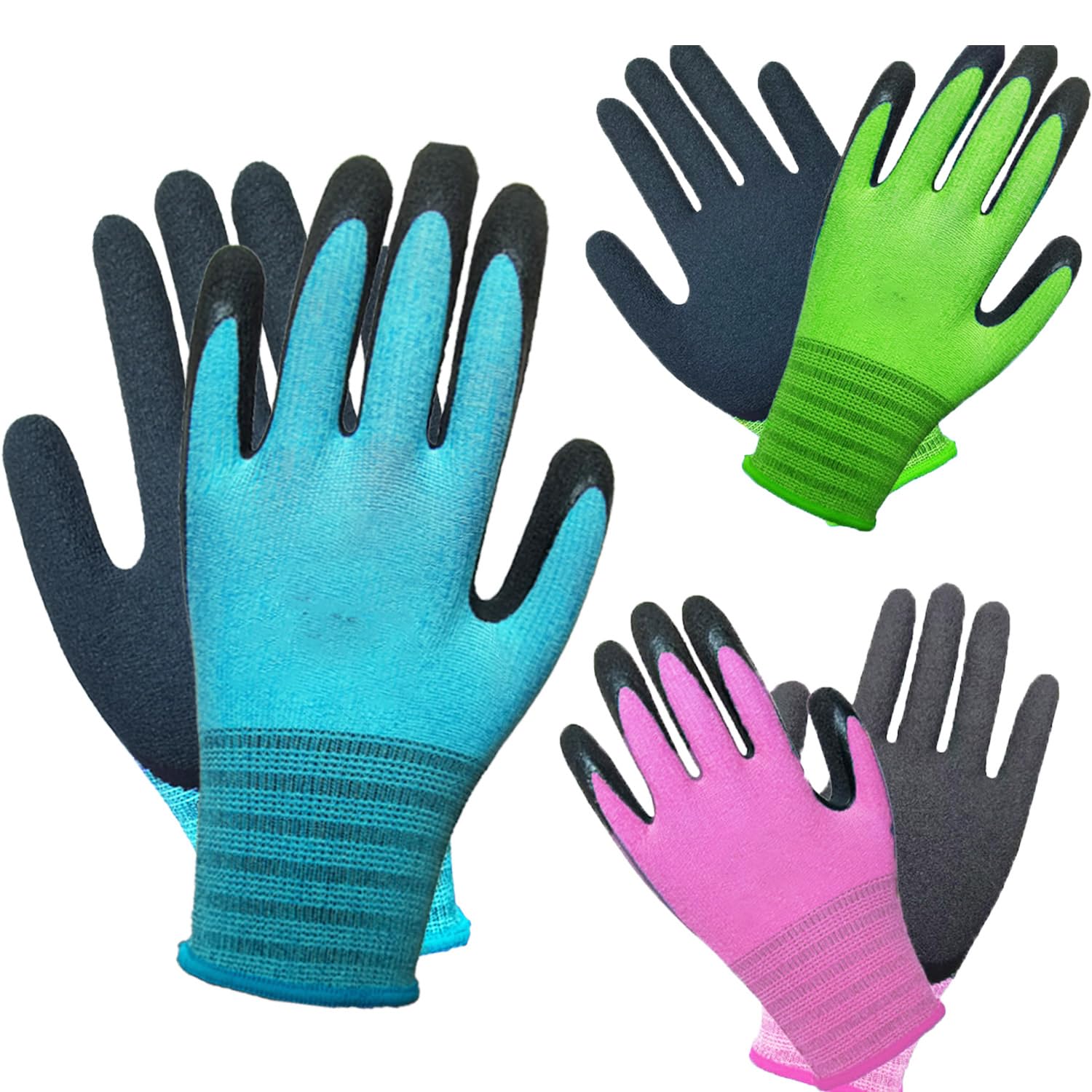 3 Pairs Gardening Gloves Superior Grip Work Gloves Durable Comfortable Breathable Multipurpose for Gardening – Tc901 – One Size – 3Pairs Medium 3 Pairs Gardening Gloves Superior Grip Work Gloves Durable Comfortable Breathable Multipurpose for Gardening – Tc901 – One Size – 3Pairs Medium - Image 1
