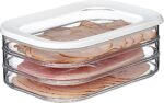 Mepal Three-layer refrigerator deli container – 3 x 550 ml – White – 1650 ml - Image 3