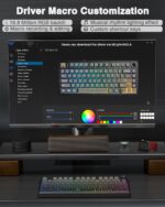 AULA Wireless hot-swappable mechanical keyboard – F75 – Black - Image 6