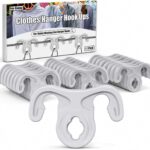 Fox·Bunny Washing-line hanger retention hooks – White – 40-pack