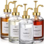 Empty syrup pump bottle set – Gold – 4-pack