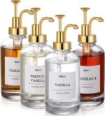 Empty syrup pump bottle set – Gold – 4-pack