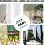 Magnetic blackout-curtain closure clips – Black, White – 8-pack - Image 6