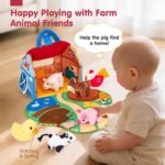 Plush farm animal activity set – Compact – Multicolor - Image 5