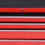 Wheeled metal drawer tool chest – 7 Drawers – Red - Image 8