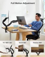 HUANUO Dual articulated monitor arm – Black - Image 4
