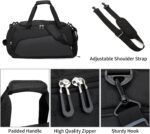 Gym duffel with shoe compartment – Black – 40 litres - Image 4