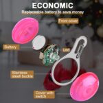 Clip-on LED pet collar lights – Blue, Green, Pink, Silver – 3-pack - Image 6