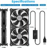 ELUTENG External USB equipment cooling fan pair - Image 2