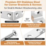 SADOKNS Furniture corner-reinforcement brackets – Silver - Image 5