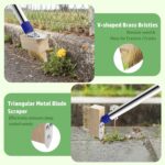 Long-handled patio weeding brush set - Image 3