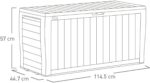 Keter Weatherproof garden storage chest – Grey – 270 litres - Image 11