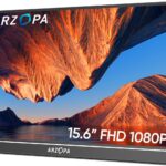ARZOPA Portable Monitor 15.6" 1920×1080 FHD IPS Portable Monitor for Laptop with Kickstand – A1 – Black