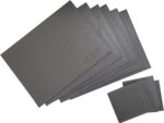 Faux-leather placemat and coaster set – Grey
