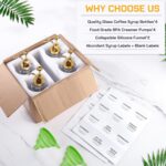 Empty syrup pump bottle set – Gold – 4-pack - Image 5