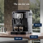 Automatic bean-to-cup coffee machine – Magnifica S – Black Silver, 3 Drinks – 1.8 litres - Image 9