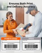 MUNBYN Four-inch thermal shipping-label printer – Bluetooth Label Printer – Black - Image 2