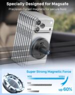 YOSH for MagSafe Car Mount Magnetic Car Phone Holder Air Vent for iPhone – ZA-KGHH-N5B5 – Black - Image 2
