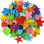 Self-adhesive foam craft shapes – 20 x 17.5 x 2.5 centimeters – Assorted Colours