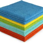 AIDEA Microfibre Cleaning Cloth Lint Free Washable Pack of 8 30x30cm – Retro-tri Color