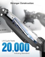 HUANUO Dual articulated monitor arm – Black - Image 5
