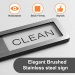DRILBUR Clean-dirty dishwasher indicator – 7"W x 2"L – B/W - Image 3