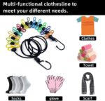 PAIDASHU Portable clipped travel clothesline – Multicolor - Image 3